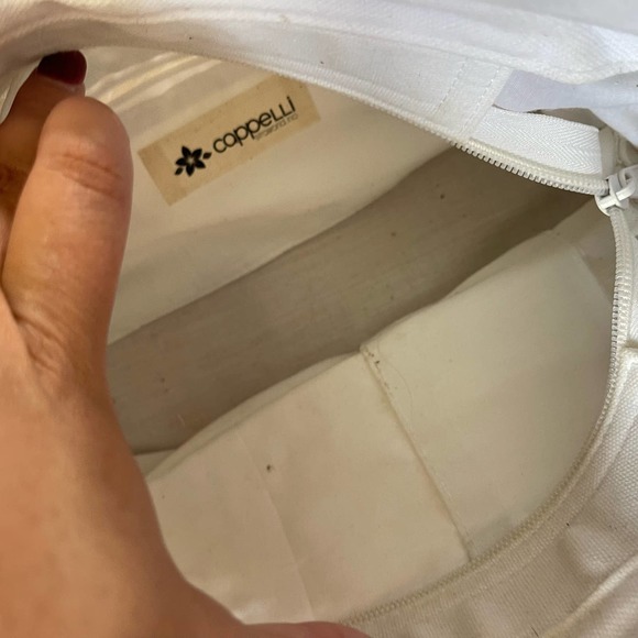 Cappelli Cream Circle Handle Boho Indie Straw Paper Bag - Picture 5 of 6